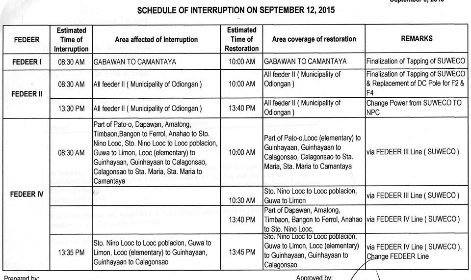 TIELCO announces power interruption in Tablas Island, Romblon for Saturday, September 12