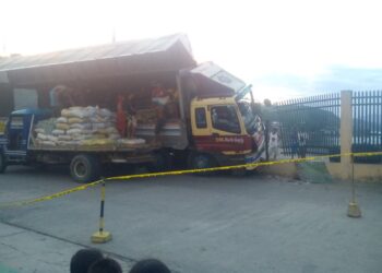 Truck na nawalan ng preno, sumalpok sa pader ng Romblon Port