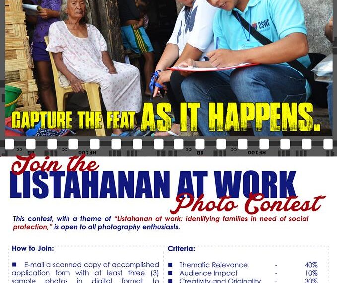 DSWD-MIMAROPA Listahanan Photo contest now open for public