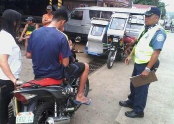 Walo (8) kataong lumalabag sa batas trapiko sa Odiongan, nasampulan ng PNP