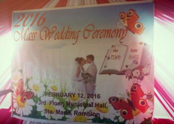 11 couples marry each other during the Kasalang Bayan in Santa Maria, yesterday