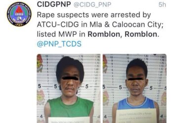 Two Most Wanted Person in Romblon, nabbed in Caloocan City