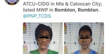 Two Most Wanted Person in Romblon, nabbed in Caloocan City