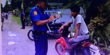 Ilang motoristang lumabag sa batas trapiko sa Odiongan; hinuli ng OMPS