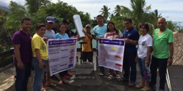 Office of the Civil Defence MIMAROPA installs rain gauges in San Fernando. (Photo FB Page of OCD MIMAROPA)