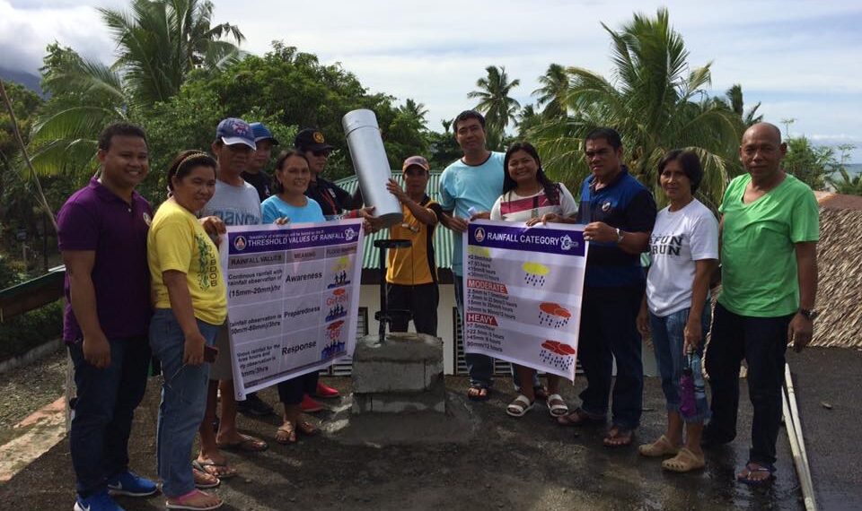 Office of the Civil Defence MIMAROPA installs rain gauges in San Fernando. (Photo FB Page of OCD MIMAROPA)