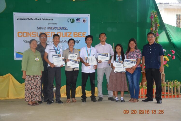 Provincial Consumer Quiz Bee 2016 Matagumpay na Ginanap sa Isla ng Simara