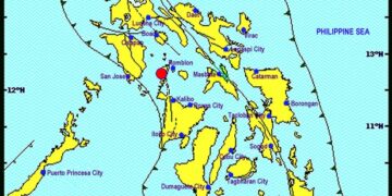 Lindol na tumama sa Romblon ngayong araw, itinaas sa Magnitude 4.1