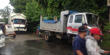 Dump Truck at Delivery Van, nagsalpukan sa Odiongan; dalawa sugatan