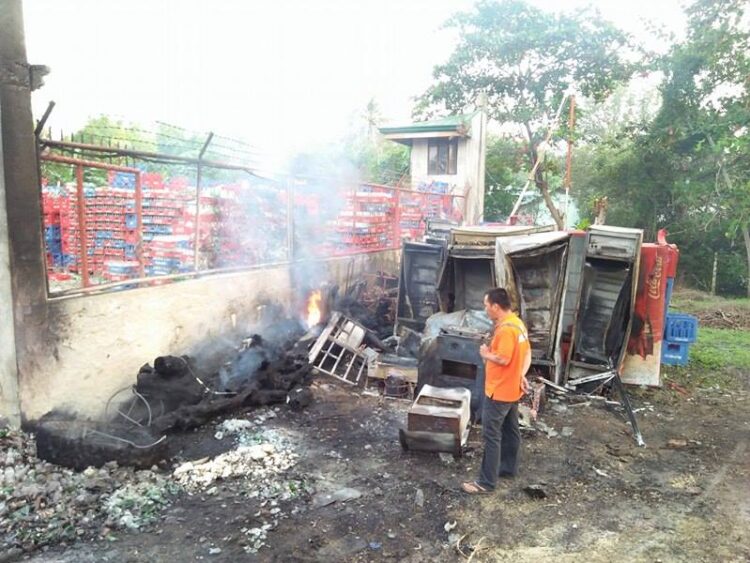 Warehouse ng San Miguel sa Odiongan; nagkasunog