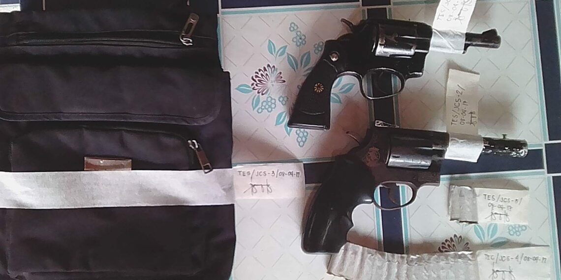 Mag-ama, arestado matapos makuhaan ng baril sa San Jose