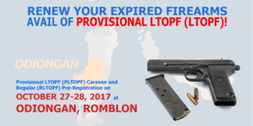 PNP’s Provisional License to Own and Possess Firearms Caravan, gaganapin sa Odiongan