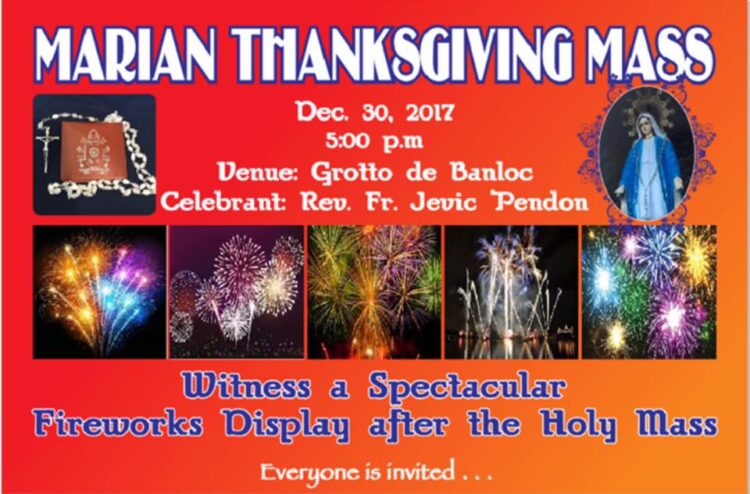 Spectacular Fireworks Display masasaksihan sa Grotto de Banloc sa Dec. 30