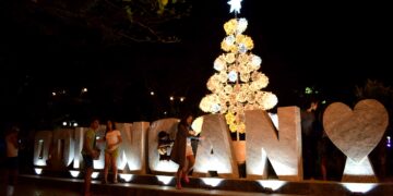 6-metro na Christmas Tree sa Odiongan; pinailawan na