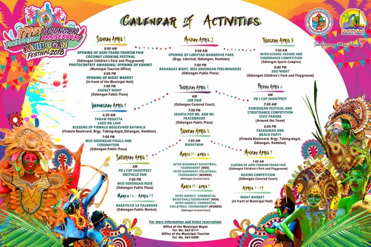 LOOK: Calendar of Activities ng Kanidugan Festival 2018
