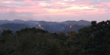 Bundok sa Progreso Weste sa Odiongan, nasunog