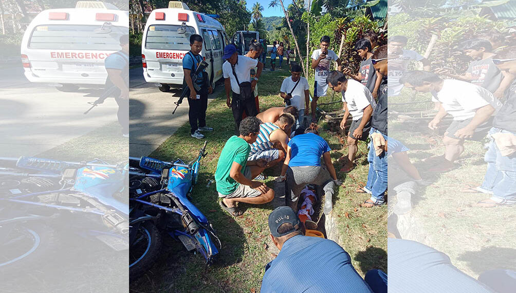 Rider, sugatan matapos makasalpukan ang isang L300 Van sa Looc