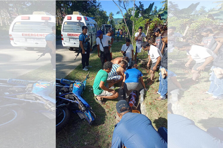 Rider, sugatan matapos makasalpukan ang isang L300 Van sa Looc