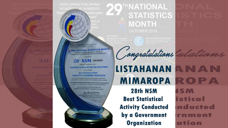 DSWD MIMAROPA gets national award from PSA