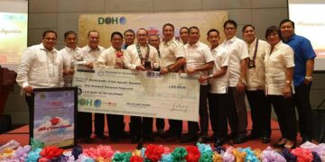 Ang mga halal na opisyal ng LGU San Agustin at health workers ng Rural Health Unit-San Agustin na masayang tinanggap ang karangalan bilang DOH Red Orchid Hall of Fame Awardee ngayong taon.(Larawan ni Dr. Deogracias Muleta/RHU-San Agustin)
