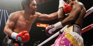 Pacquiao, 40, dominates 29-year-old Adrien Broner to retain his WBA welterweight title at the MGM Grand Arena on Sunday (Jan. 20, 2019). (Photo courtesy of Twitter/@ShowtimeBoxing)