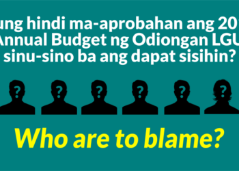 Sa usapin ng 2019 Annual Budget (in case di maipasa), ang mga kontrang SB members ang sisisihin ng mga Odionganons