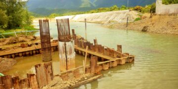 Kuha sa ginagawang Punong Bridge nitong March 30 | Courtesy: Elizabeth Ibanez.