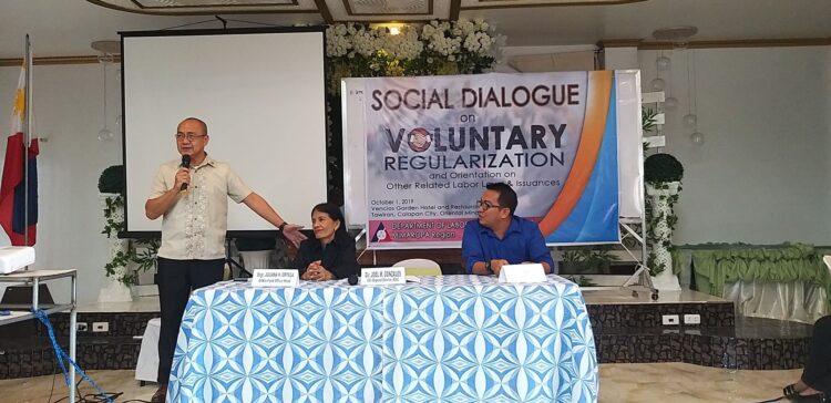 DOLE Mimaropa calls for dialogue on regularization in Calapan City