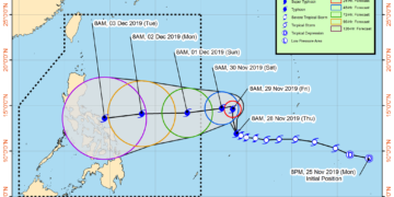 Kammuri maintains strength as it moves toward PH