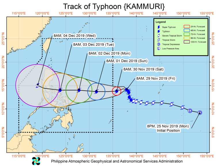 Monsoon rains in Luzon, ‘Kammuri’ expected over the weekend