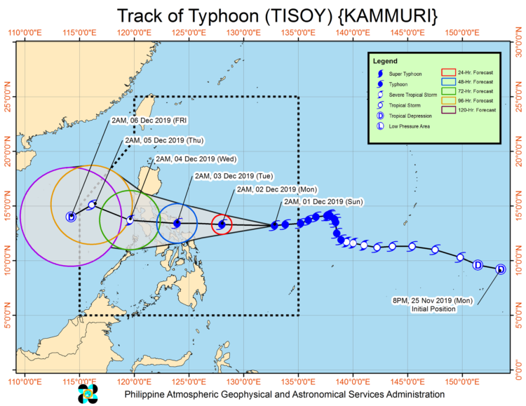 Signal No. 1 in Romblon as Typhoon Tisoy maintains strength