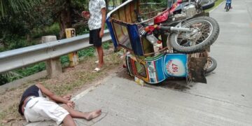 Nakainum na tricycle driver, sumemplang sa national road sa San Agustin