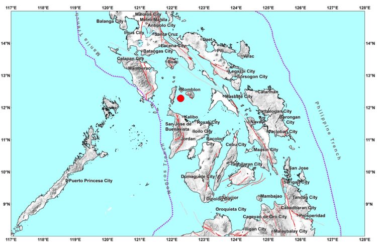 Ilang bahagi ng Romblon, niyanig ng lindol nitong madaling araw ng Huwebes