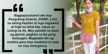 Mga naayudahan ng DSWD sa Romblon, nagpapasalamat