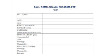 Download FORM: Pauli Romblomanon Program
