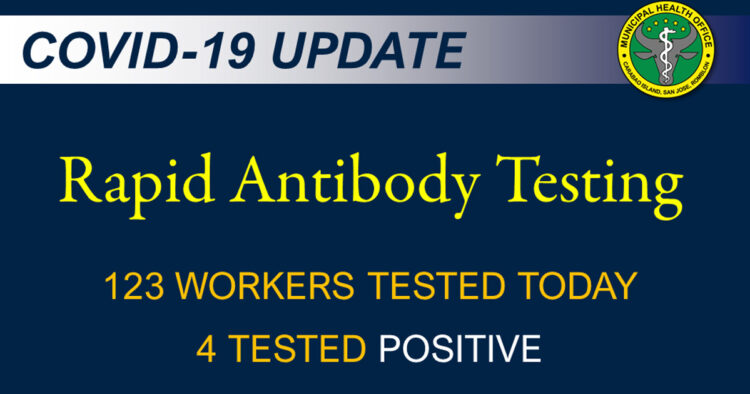 4 na manggagawa sa San Jose na nagpa-Rapid Test, nagpositibo