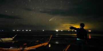 Pagdaan ng Comet NEOWISE nakunan ng litrato sa Odiongan