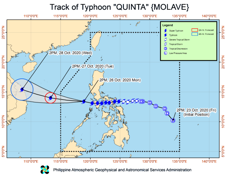 Quinta tuluyan nang lumayo sa Romblon; wind signal sa probinsya, tinanggal na ng Pagasa