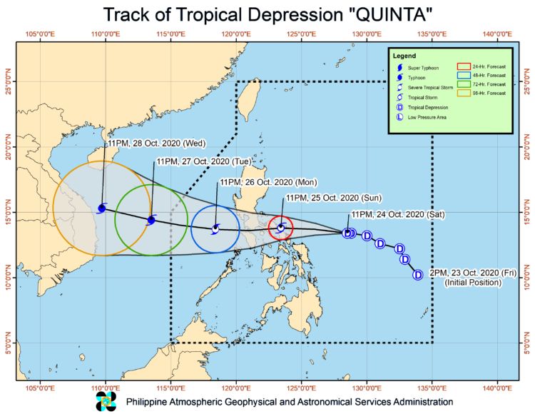 Bagyong Quinta, lumakas pa habang lumalapit sa kalupaan; Signal #2 itinaas sa Romblon