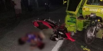 Rider na sumalpok sa tricycle sa Alcantara, ligtas na ang lagay
