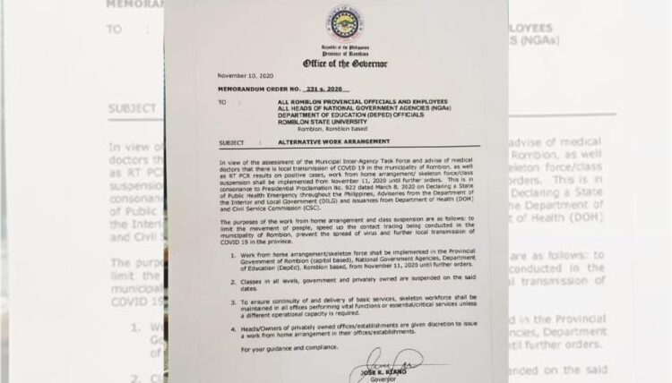 Klase sa bayan ng Romblon suspendido pa rin, ‘until further notice’