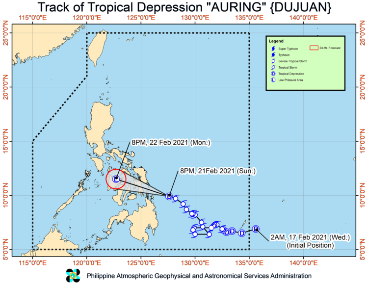 Bagyong Auring, humina na at isa nalang Tropical Depression; Signal #1 sa Romblon, tinanggal ng Pagasa