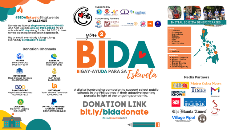 BIDA send aid to pandemic-hit schools including in Romblon