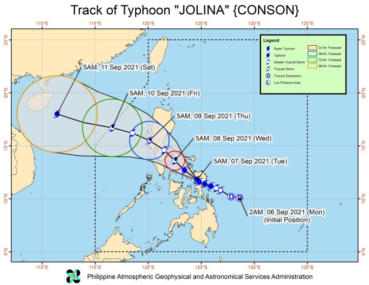 Signal #2 itinaas sa Eastern Portion ng Romblon dahil kay Jolina