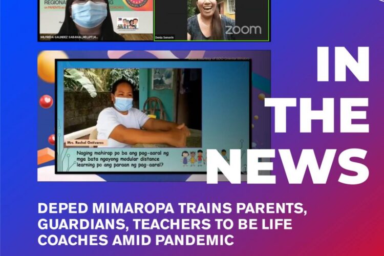 DepEd MIMAROPA trains parents, guardians, teachers to be life coaches amid pandemic