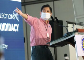 Bongbong Marcos files candidacy for president