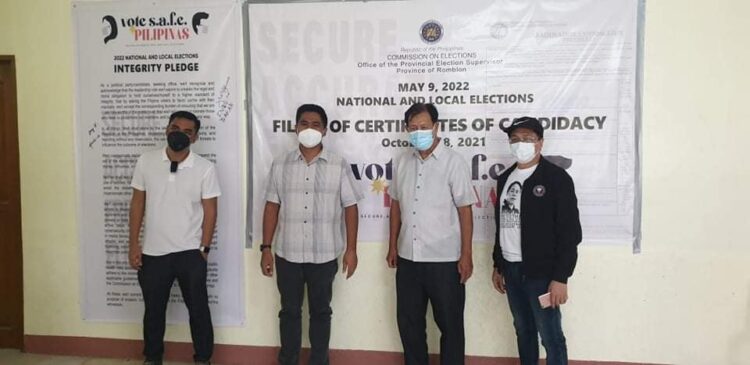 Firmalo, Ylagan file candidacy certificate for top Romblon posts