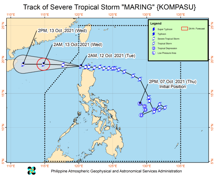 ‘Maring,’ habagat to bring heavy rainfall over parts of Luzon
