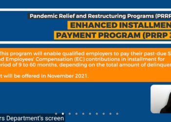 Pandemic Relief and Restructuring Program ng SSS, ipatutupad ngayong Nobyembre