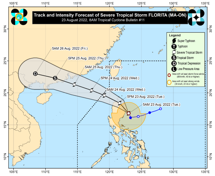 ‘Florita’ now severe tropical storm; Signal No. 3 up in Cagayan